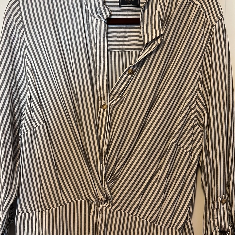 Abercrombie & Fitch striped shirt dress XL - Picture 4 of 4